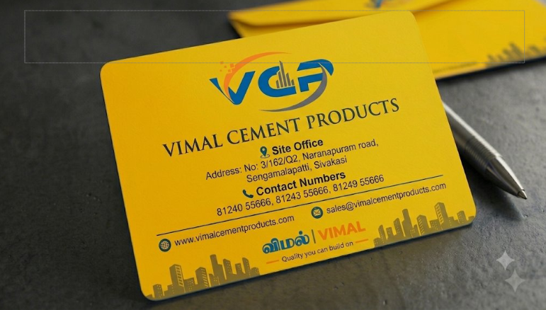 Vimal Cement Products visiting card